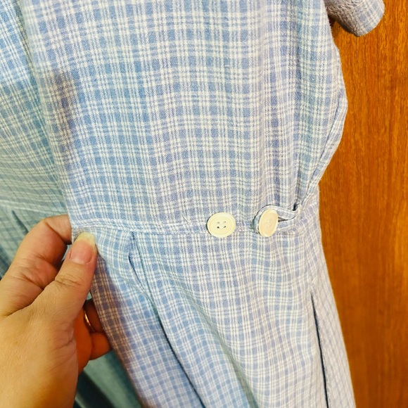 Koret Light Blue Plaid Midi Dress - Picture 3 of 5